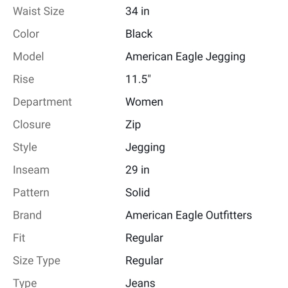 American Eagle Women's Black Faded Stretch Jegging - Picture 4 of 12